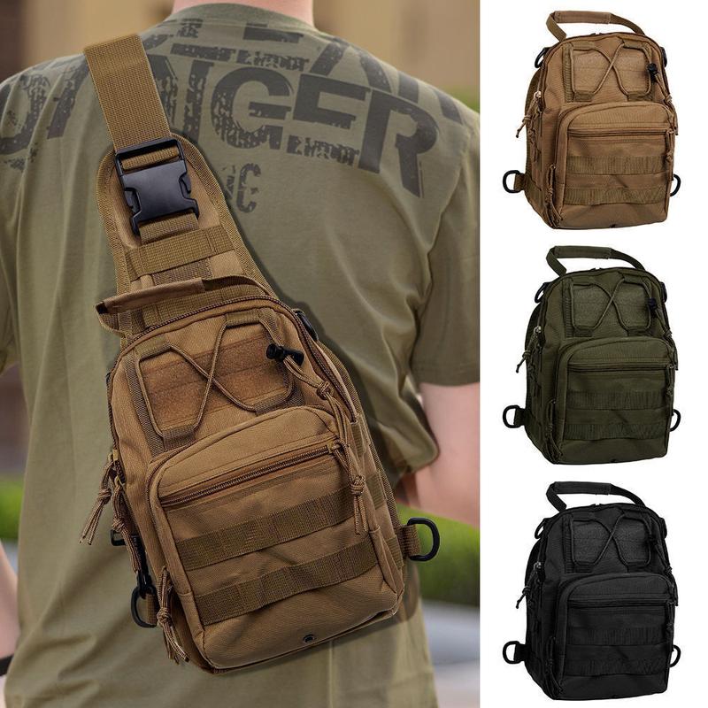 Military Tactical Crossbody Mens Shoulder Bag Chest Pack Camping Hiking Backpack