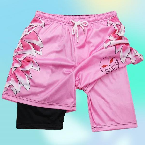 Regular Fit Sporty Pocket Quick Drying BreathableÂ Track Shorts,Men's Colorblock & Cartoon Print Drawstring Waist 2 IN 1Â Sports Shorts, Men's Sports Shorts for Summer06