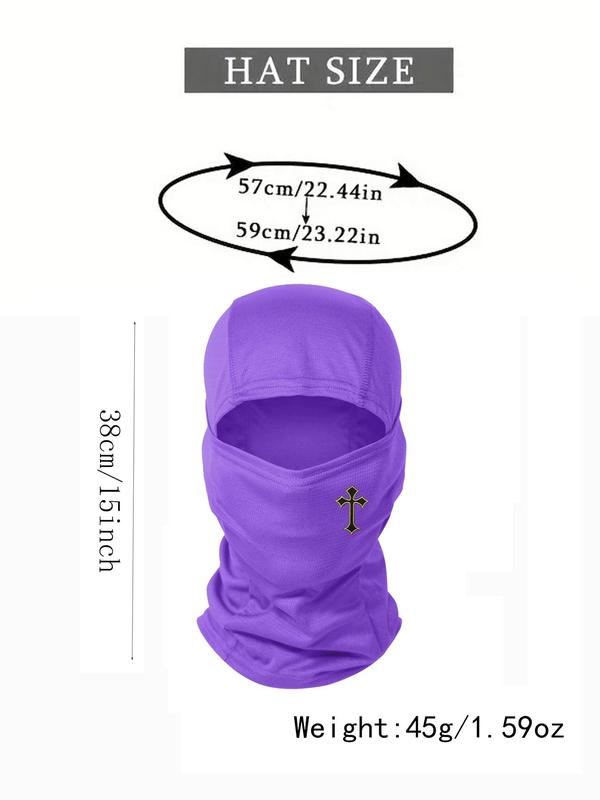 Cross Print Balaclava Mask for Summer, Breathable Sun Protection Cycling Face Mask, Full Face Mask for Outdoor Sports Running Cycling Climbing, Dirt Bike Gear for Back To School