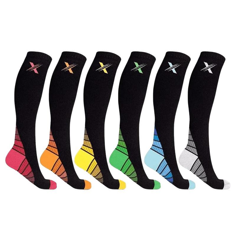 Extreme Fit Sports Lightweight Knee High Socks (6-Pairs) - 15-20mmHg, Breathable & Odor-Free