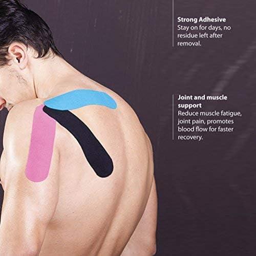 3-PACK Kinesiology Tape Pro Athletic Sports. Knee, Ankle, Muscle, Kinetic Sport Dynamic, Physical . Strong-Rock Breathable h2o Resist Cotton.Roll,pre-Cut 10 in Strip - Multi-colored