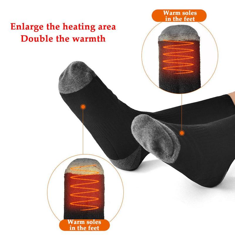 Heating Socks, 1 Set Rechargeable Heating Socks with Remote Control, Outdoor Cycling Skiing Electric Warm Socks, Sports & Outdoor Accessories, Christmas Gift