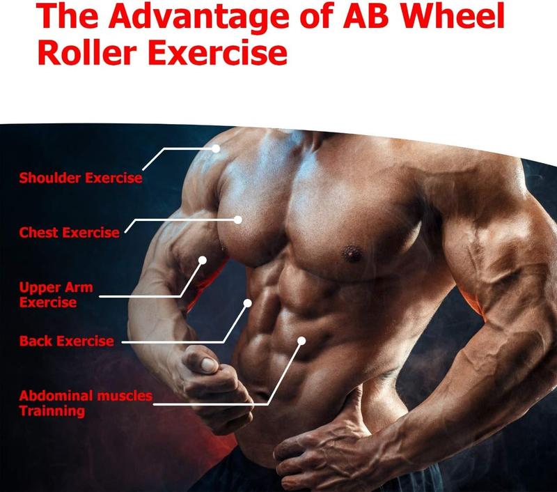 Ab Roller Wheel Ab Workout Equipment Ab Exercise Equipment Workout Equipment Home Gym Equipment Ab Machine for Men Women for Abdominal & Core Strength Training