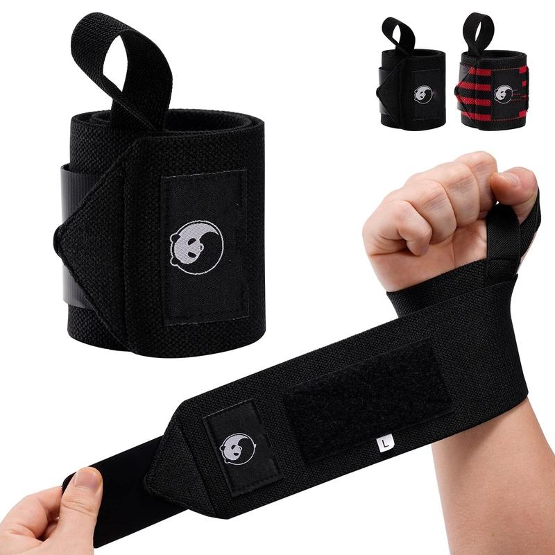 Weightlifting Wrist Wraps- Upgraded Wrist Support with Heavy Duty Thumb Loop for Powerlifting, Bodybuilding, and Weight Lifting Men & Women