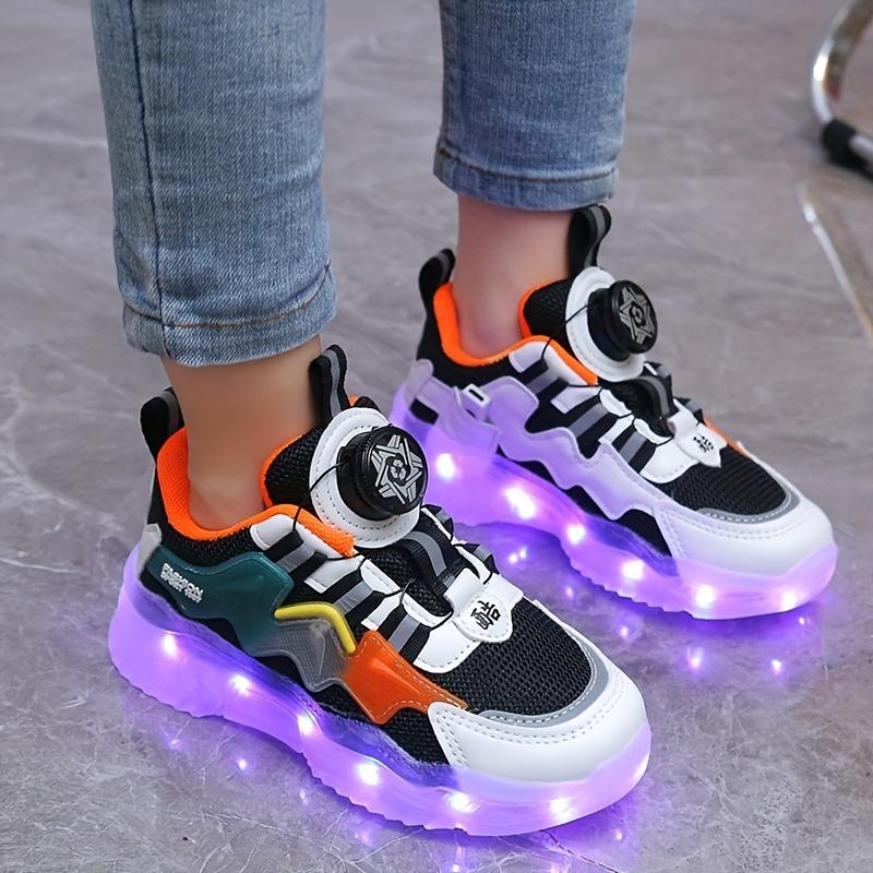 Kids Trendy Colorful Charging Luminous Sole Running Sports Shoes Comfortable Outdoors Sneakers For Boys Girls Children