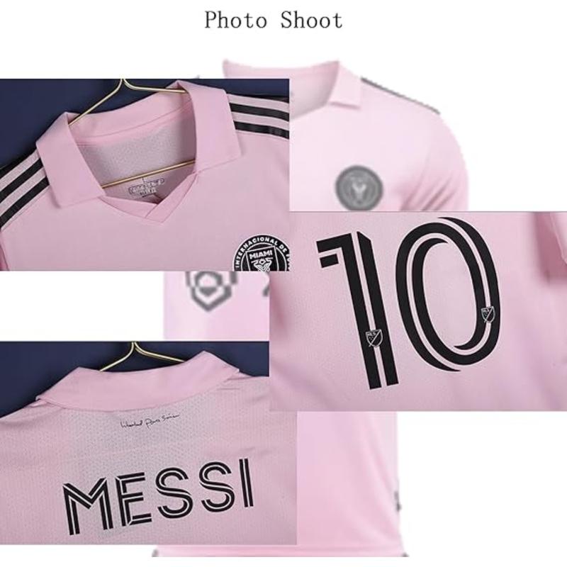 2024 New Tainifei Soccer Jerseys for Kids Boys Girls New Miami Messi #10 Jersey Kids Soccer Youth Pratice Outfits Football Training Uniforms