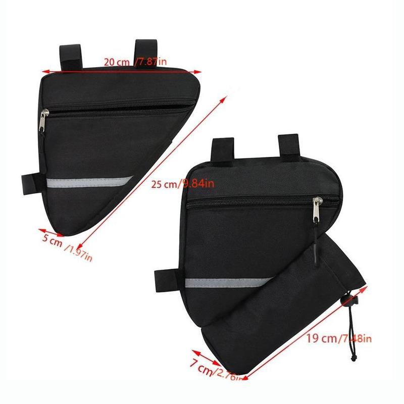 Bicycle Bag, Cycling Bag with Reflective Strip, Durable Triangle Cycling Personal Accessories Storage Equipment, Outdoor Sports Bag