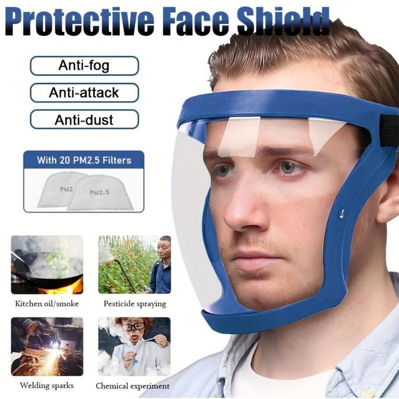 Adjustable Full Face Mask, 1 Count Face Cover with Breathable Hole, Protective Face Mask for Sports & Outdoor, Plastic Face Mask