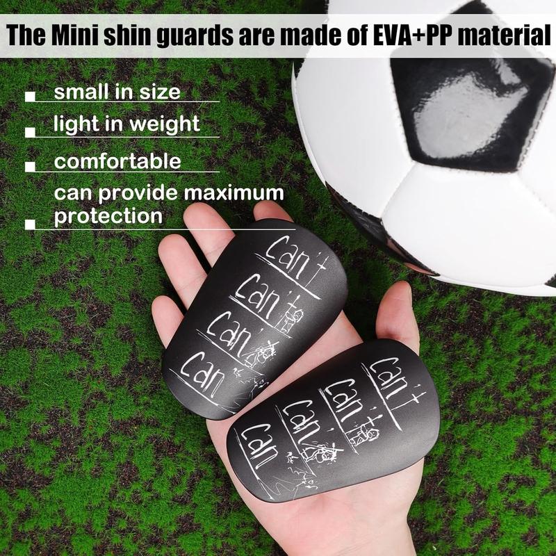 2pcs Mini Soccer Shin Guards, 3.15x1.97in Extra Small Football Shin Guards Protective Shin Pads Equipment Tiny Shin Protection Gear for Teenagers Kids Adults Boys Girls