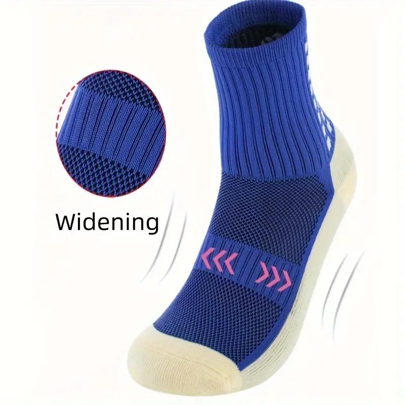 Soccer Grip Socks,Shin Guard Sleeves for Football Basketball for Men and Women Black White One Size