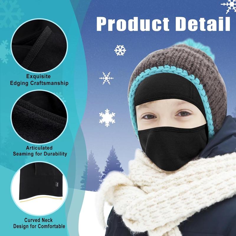 2 Pack  Balaclava  Mask for Boy Girl, Winter Hat Ski Mask for Cold Weather, Windproof  Warmer for Skiing Cycling