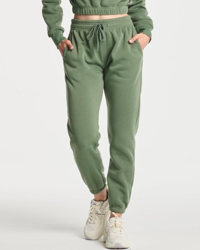 Real Essentials 3 Pack: Women's Fleece Jogger Sweatpants (Available in Plus Size)