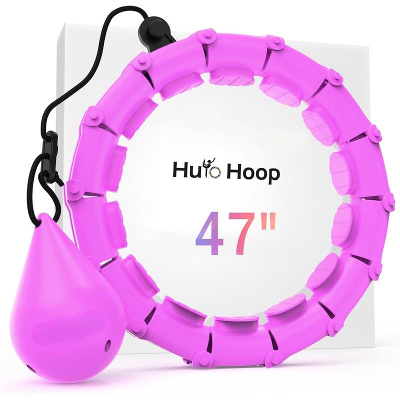 Weighted Hula Circle with 24 Links for Adults Weight Loss, Infinity Fitness Hoop Plus Size, for Women Smart Exercise Equipment