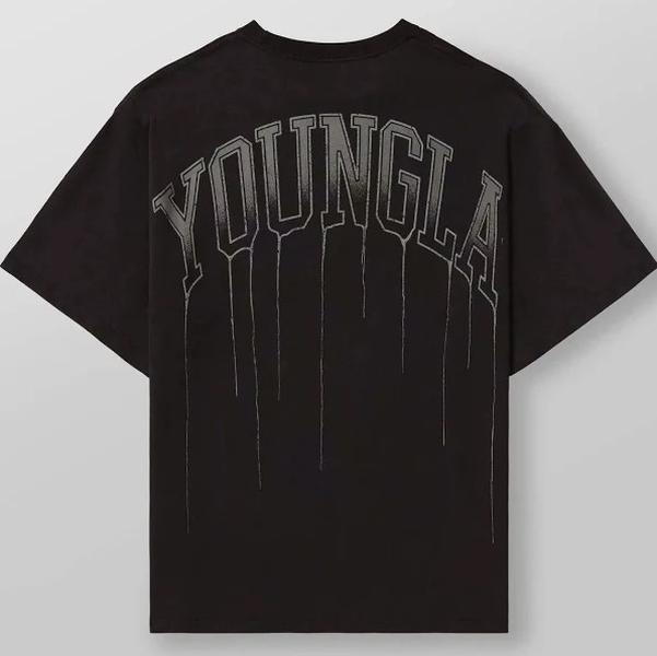 Men's Youngla Oversized Round Neck Tee Shirt for Summer Sports and Fitness - Customizable - Classic, Casual