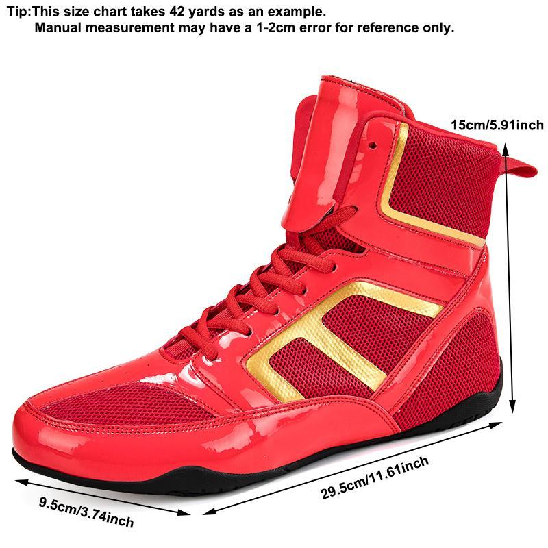 Professional Boxing Shoes, 1 Pair Unisex High Top Boxing Shoes, Breathable Comfortable Fighting Training Shoes, Footwear for Men & Women