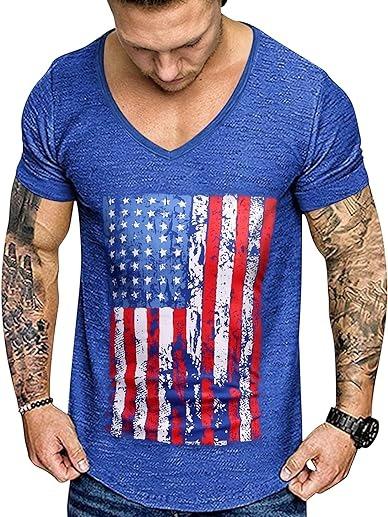 COOFANDY Mens 2 Pack Muscle V Neck T Shirt Fitted Gym Workout Short Sleeve Tee