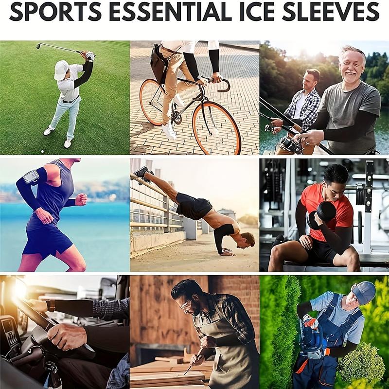 Sun Protection Arm Sleeves, 3 Pairs Cooling Compression Arm Sleeve, Sports Arm Sleeves for Men & Women, Sports & Outdoor Accessories