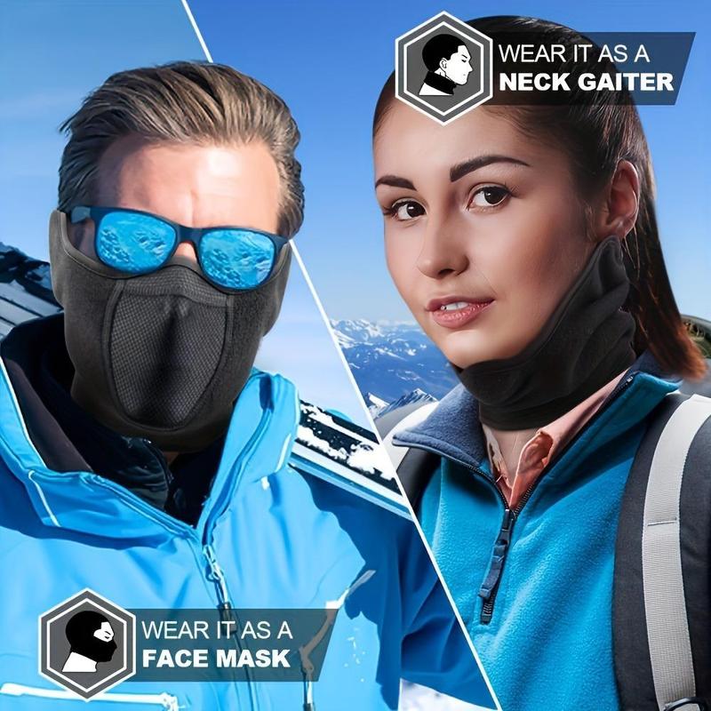 Winter Warm Face Mask & Ear Cover, 2 Counts set Windproof & Cold-proof Face Cover, Outdoor Sports Face Protector for Motorcycle Riding, Skiing, Hiking, Climbing, Christmas, Christmas Gift
