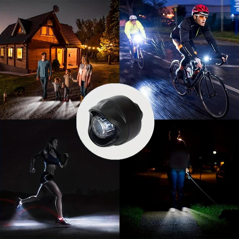 3 Light Modes Headlight for Shoes, Light Up Charm Accessories for Shoes, Clip on Headlights Flashlights for Clog Shoe Walking Camping