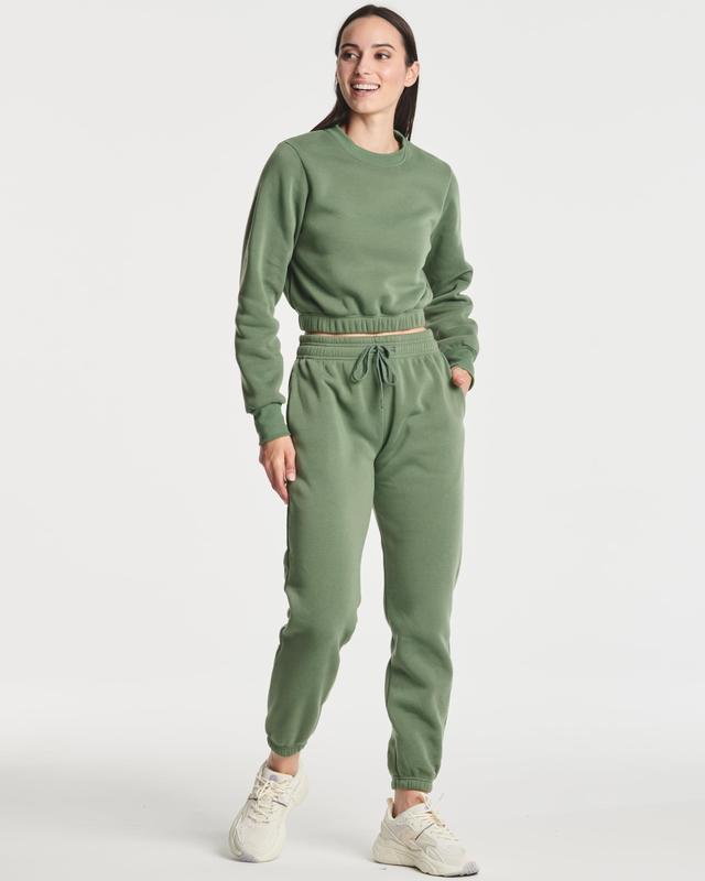 Real Essentials 3 Pack: Women's Fleece Jogger Sweatpants (Available in Plus Size)