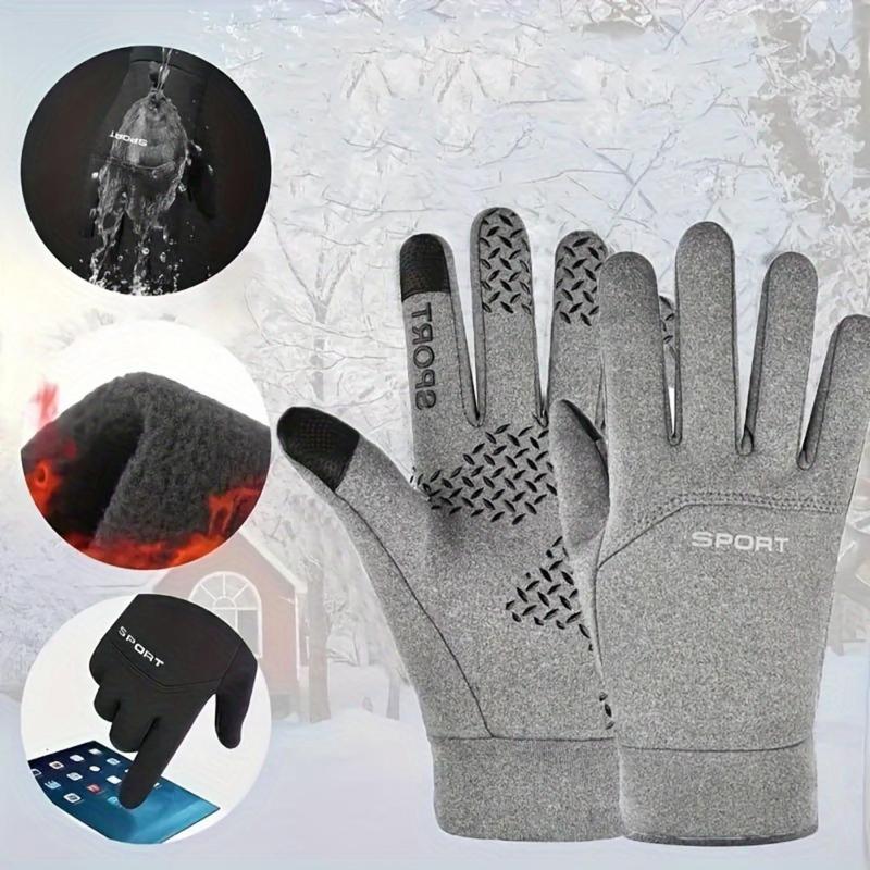 Winter Gloves with Touchscreen Compatibility, Warm & Windproof & Waterproof Gloves for Cycling and Driving, Outdoor Sports Gloves for Men & Women, Christmas Gift