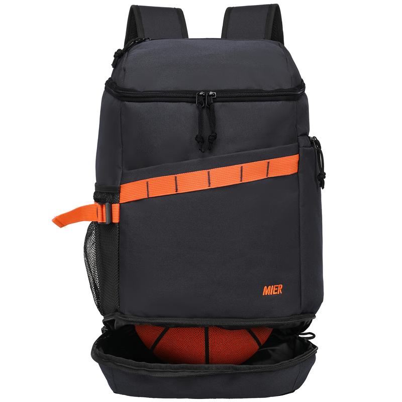 MIER Basketball Sports Backpack with Compartments Large Backpack for Travel, Gym, Soccer, Volleyball, Athletes' Bag-35L