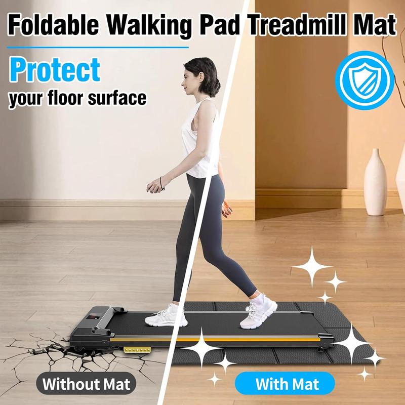 Foldable Walking Pad Treadmill Mat, Floor Protection Pad, Exercise Mats for Home Workout, Protect Floors, Noise Reduction, Prefect for Walking Pad Treadmill for Home, Non Slip, Anti Vibration