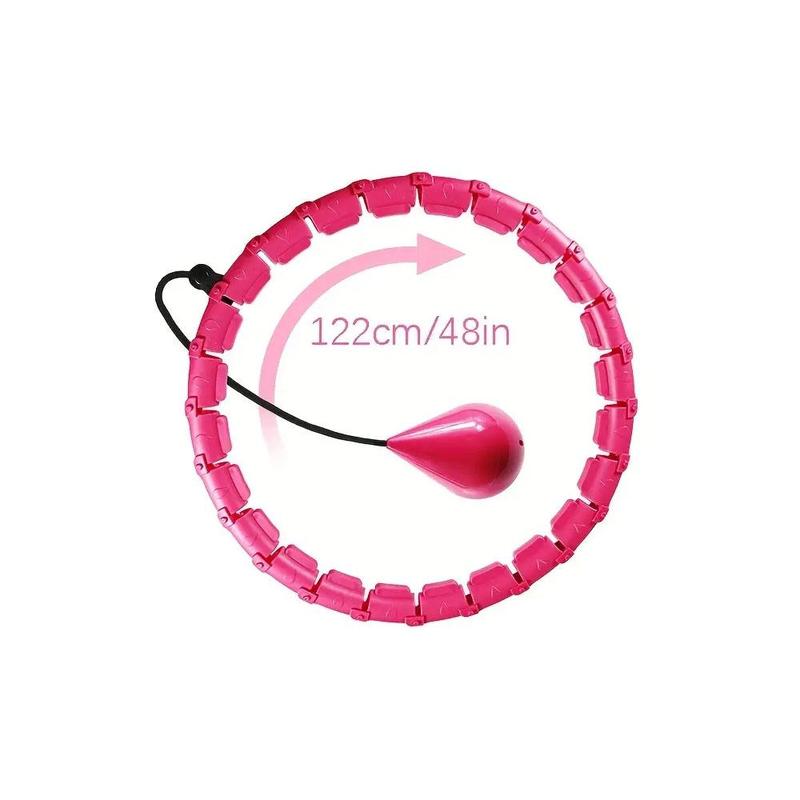 24 Sections Detachable Fitness Ring, 1 Set Portable Removable Pilates Ring & Weighted Ball, Workout Equipment for Women