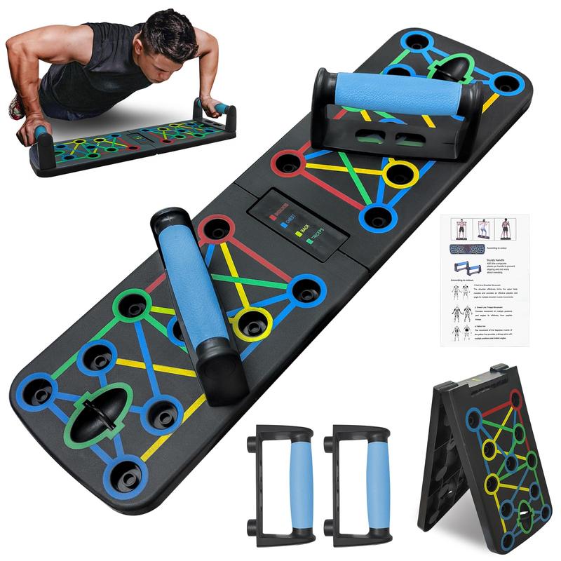 Push Up Board for Men & Women,Portable Multi-Function Foldable Pushup Fitness Stand for Floor, Fitness Strength & Exercise Training for Home Gym Workout