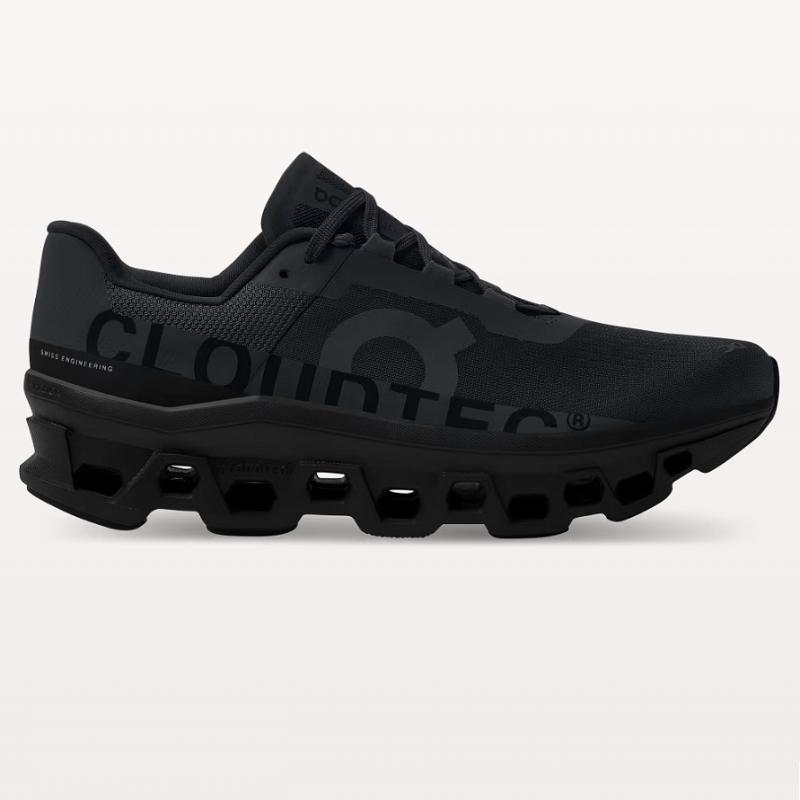 On Men's Cloudmonster Running Shoe, All Black