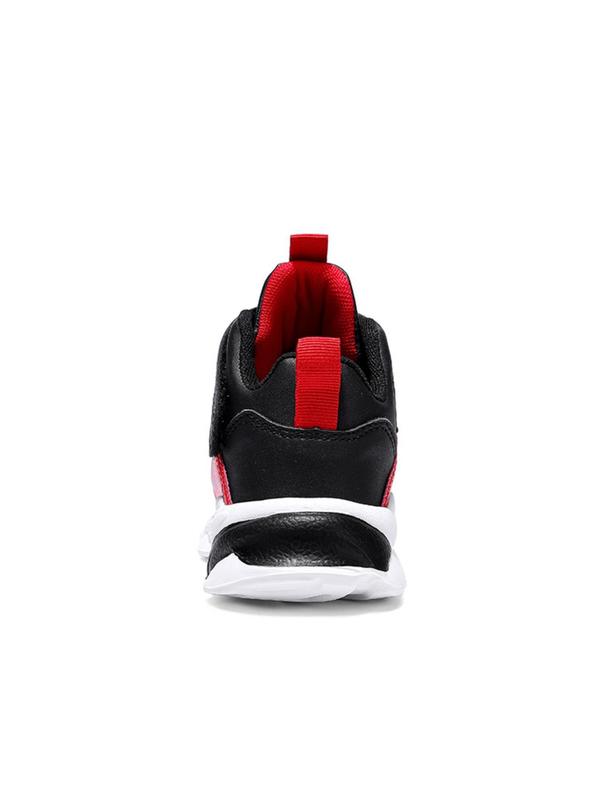 Boy's Colorblock Velcro Design Running Shoes, Sporty Comfortable Breathable Lightweight Non-slip Sneakers, Kids Sports Shoes for Daily Wear