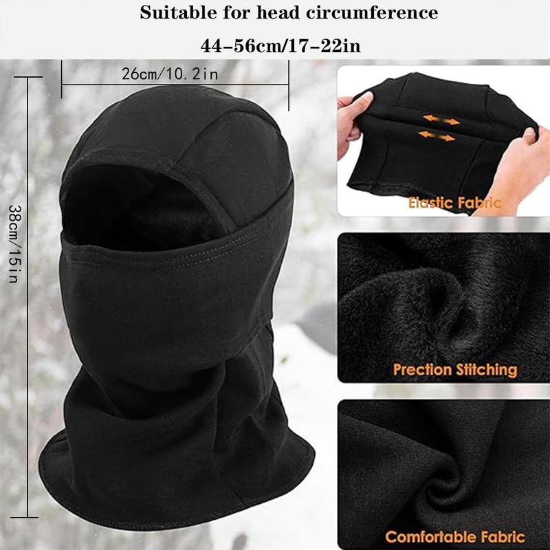 Winter Cycling Face Mask, 2 Counts set Thickened Warm Balaclava Hat, Ski Mask, Outdoor Sports Face Cover for Skiing, Motorcycle, Running, Cycling, Hiking, Climbing, Christmas Gift