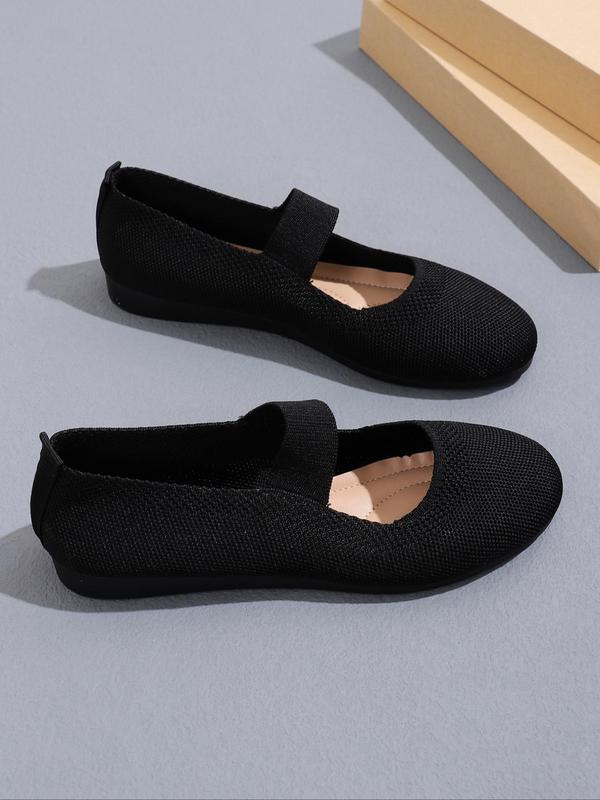 Women's Solid Color Dance Shoes, Casual Comfortable Slip-on Flat Shoes for Daily Footwear, Breathable Ballet Shoes for Women & Girls, Fall Outfits, Earthtone Fall Freshness Fall Outfits Fall Freshness, Comfort Walking Shoes