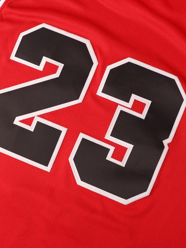 Men's Loose Letter & Basketball Graphic Contrast Binding Tank Jersey, Casual Sporty Sleeveless Basketball Top for Training Competition, Vintage Jerseys, Men's Sport & Outdoor Clothing for All Seasons