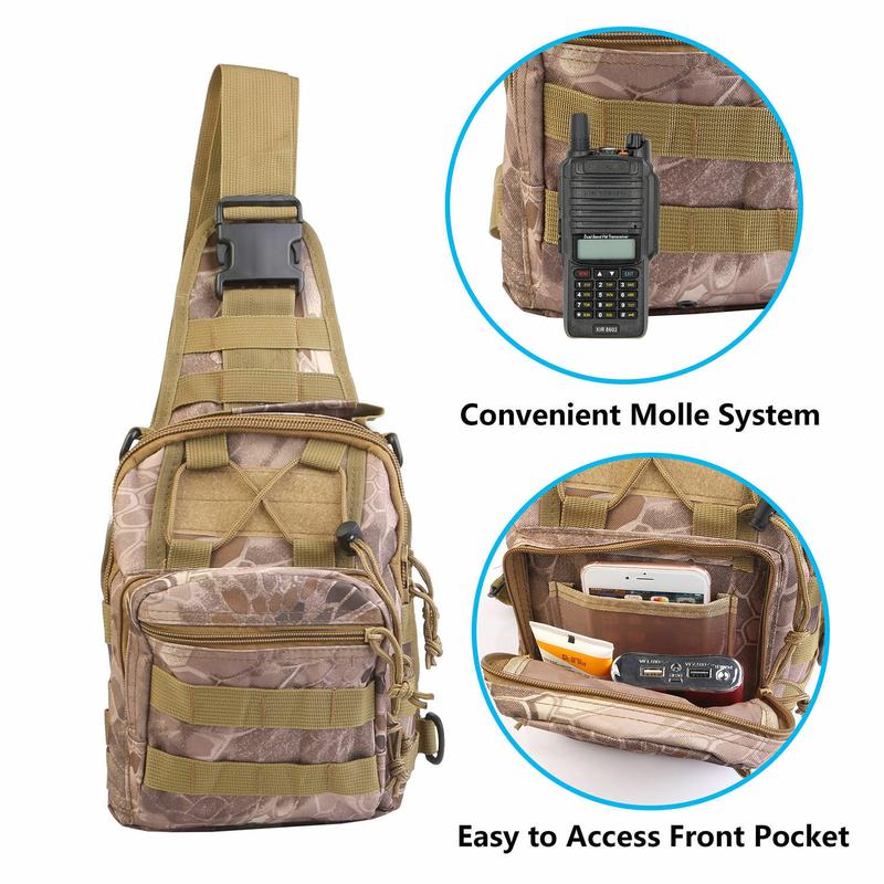 Military Tactical Crossbody Mens Shoulder Bag Chest Pack Camping Hiking Backpack