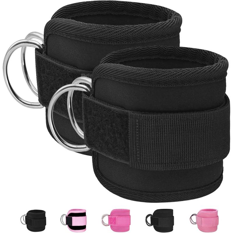 Fitness Ankle Straps for Cable Machine, Kickbacks Glute Workouts, Lower Body Exercises, Adjustable Leg Straps with Neoprene Padding Men Women