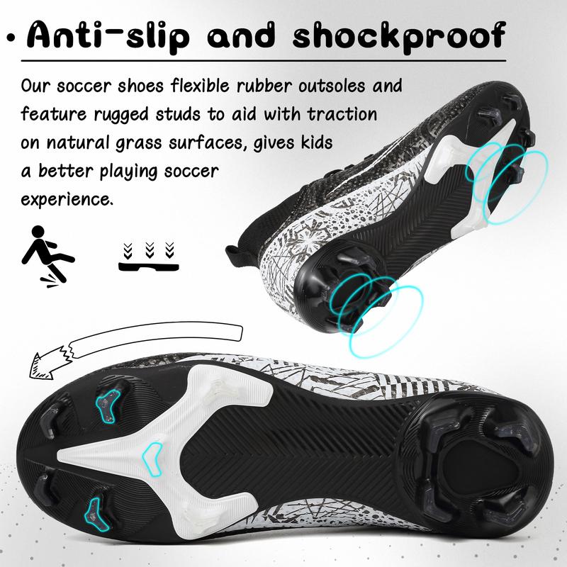 Soccer Cleats Kids Boys Girls Football Cleats Outdoor Soccer Shoes Youth Baseball Cleats Professional Training Football Shoes Turf High Top Football Boots