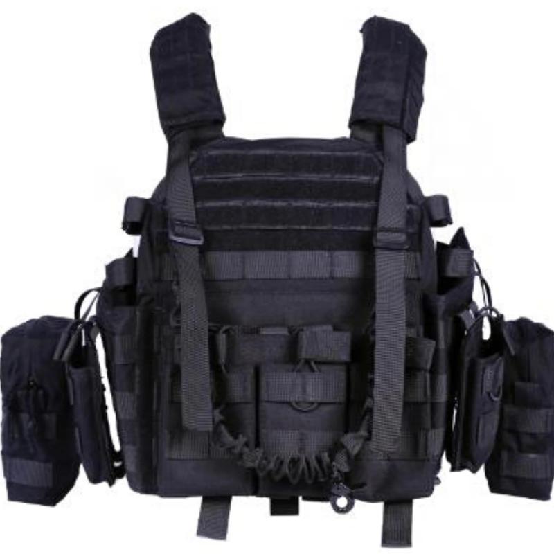 Plate carrier with all accessories. Available in 4 colors.  Black, Gray, Coyote tan & Od Green.