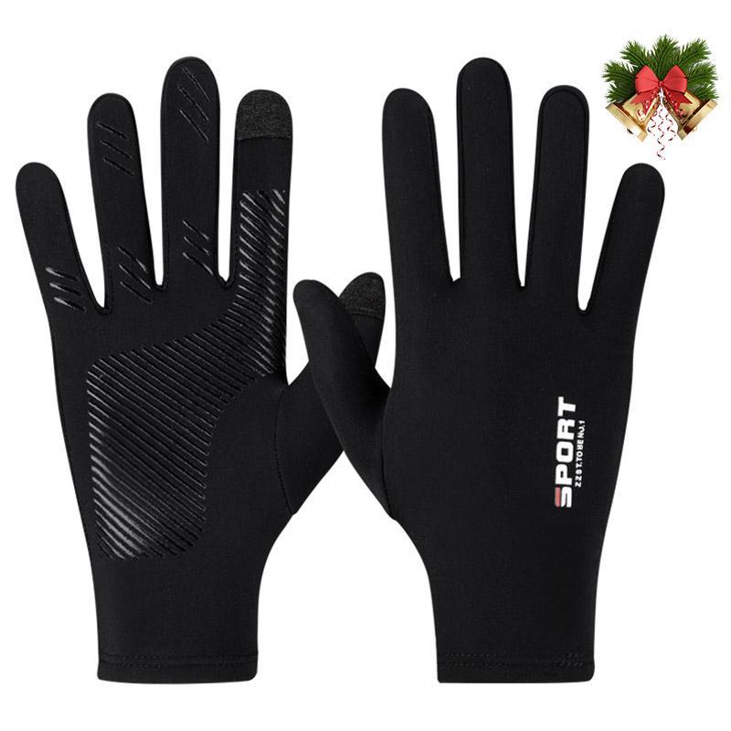 Outdoor Sports Gloves, Touch Screen Gloves, Anti Slip Design Winter Gloves, Windproof & Thermal Gloves for Cycling, Running, Hiking, Walking, Fishing, Christmas Gift