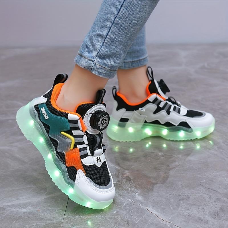 Kids Trendy Colorful Charging Luminous Sole Running Sports Shoes Comfortable Outdoors Sneakers For Boys Girls Children