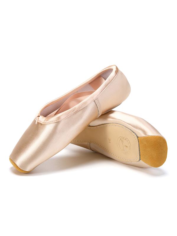 HROYL Women's and Ladies' Professional Satin Leather Pointe Ballet Shoes (Free Ballet Toe Guard)  ballet flats