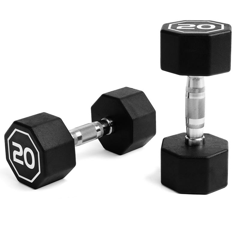 5-40LBS IR3920 Premium Octagonal Dumbbell, Large Numbers, Hard Chrome Plated Handle Dumbbells to Assist with Push-Ups