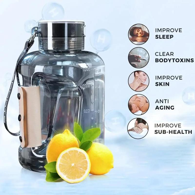 57oz Large Hydrogen Water Bottle, Hydrogen Water Generator with SPE PEM Technology, Sports Drinking Bottle with Handle for Outdoor, Gifts for Men, Summer for Gift