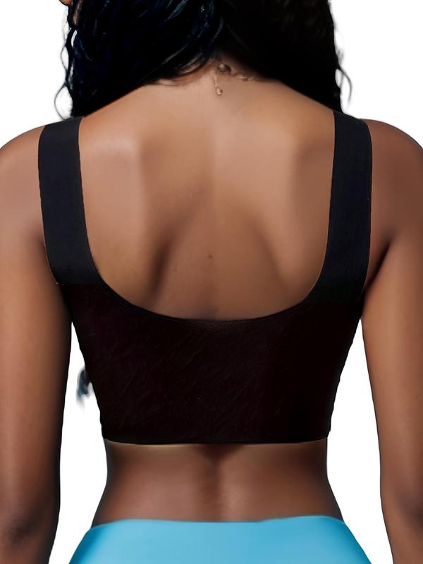 2 4 5counts Seamless Sport Bra Set - Seamless Lace Wrapped, Fixed Cup for Comfortable Support, Non-removable Padding, Polyamide Material, Knit Fabric, Solid Color, Elegant Lingerie Wear for Women,  Gym Clothing