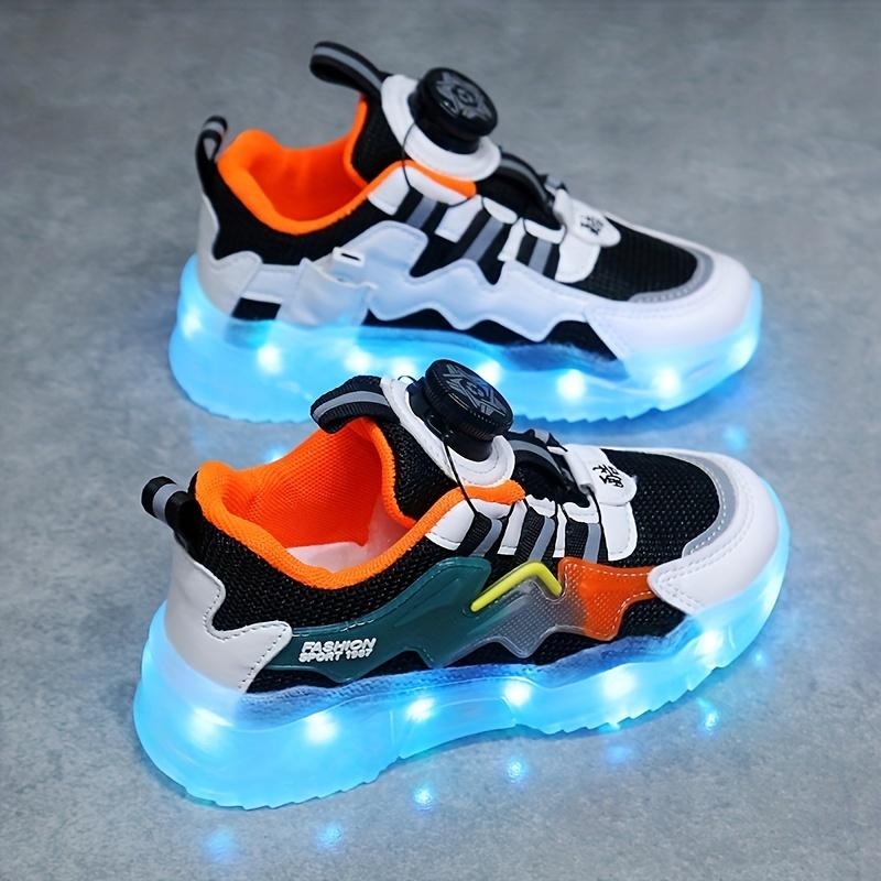 Kids Trendy Colorful Charging Luminous Sole Running Sports Shoes Comfortable Outdoors Sneakers For Boys Girls Children