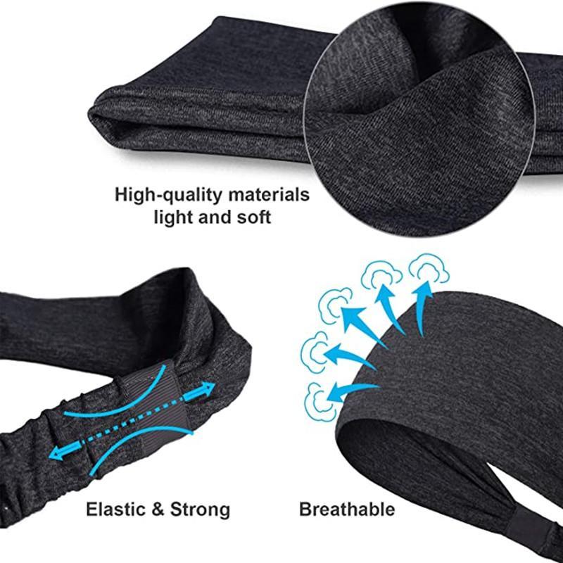 3pcs Solid Color Unisex Workout Headband, Multifunction Elastic and Breathable Sport Headband for Fitness Running Cycling Yoga, Gym Accessories